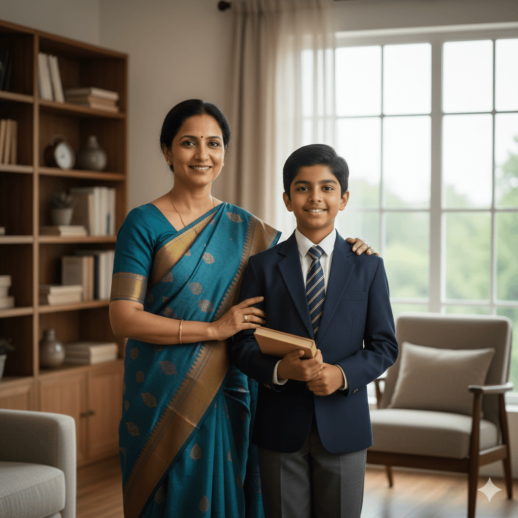 Indian parent and student